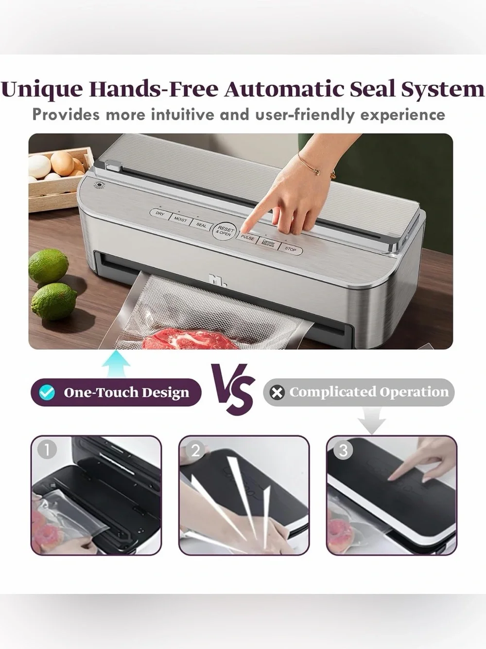 Mesliese Fully Automatic Vacuum Sealer, Shallker Robot